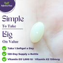 (Set of 3) Vitamin D3+K2 with Coconut Oil 120 Softgels-6