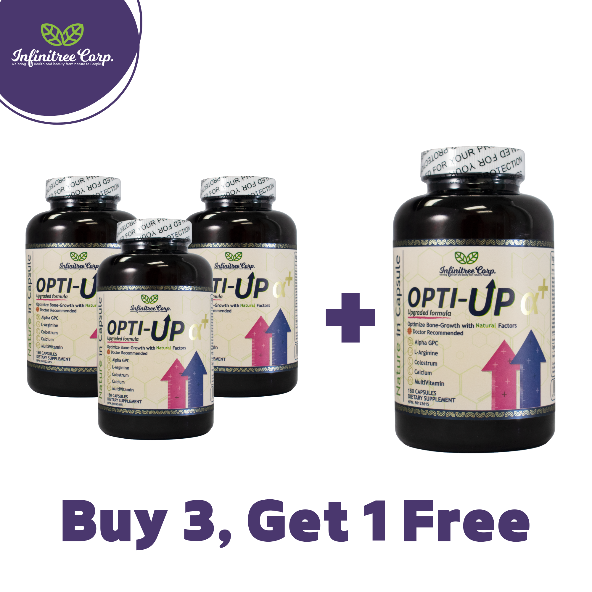 (🎉 Buy3, Get 1 Free) Opti-Up Alpha Plus 180 Capsules, Set of 4 Bottles